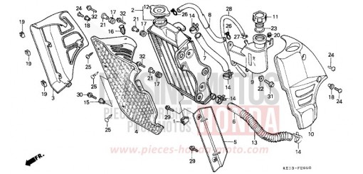 RADIATEUR MTX125RWD de 1983